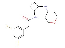 2-(3,5-difluorophenyl)-N-[(1S*,2R*)-2-(tetrahydro-2H-pyran-4-ylamino)cyclobutyl]acetamide