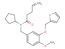 N-cyclopentyl-N-[4-methoxy-3-(2-thienylmethoxy)benzyl]-4-pentenamide
