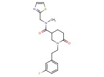 1-[2-(3-fluorophenyl)ethyl]-N-methyl-6-oxo-N-(1,3-thiazol-2-ylmethyl)-3-piperidinecarboxamide