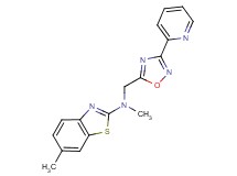 N,6-dimethyl-N-{[3-(2-pyridinyl)-1,2,4-oxadiazol-5-yl]methyl}-1,3-benzothiazol-2-amine
