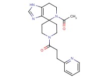 5-acetyl-1'-(3-pyridin-2-ylpropanoyl)-1,5,6,7-tetrahydrospiro[imidazo[4,5-c]pyridine-4,4'-piperidine]