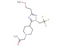 2-{4-[3-(2-methoxyethyl)-1-(2,2,2-trifluoroethyl)-1H-1,2,4-triazol-5-yl]piperidin-1-yl}acetamide