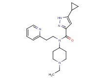 5-cyclopropyl-N-(1-ethylpiperidin-4-yl)-N-(2-pyridin-2-ylethyl)-1H-pyrazole-3-carboxamide