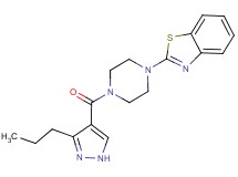 2-{4-[(3-propyl-1H-pyrazol-4-yl)carbonyl]-1-piperazinyl}-1,3-benzothiazole