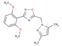 3-(2,6-dimethoxyphenyl)-5-[(3,5-dimethyl-1H-pyrazol-1-yl)methyl]-1,2,4-oxadiazole