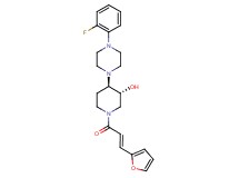 (3R*,4R*)-4-[4-(2-fluorophenyl)-1-piperazinyl]-1-[(2E)-3-(2-furyl)-2-propenoyl]-3-piperidinol