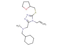 ({4-allyl-5-[(tetrahydro-2-furanylmethyl)thio]-4H-1,2,4-triazol-3-yl}methyl)(cyclohexylmethyl)methylamine