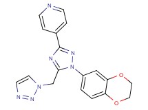 4-[1-(2,3-dihydro-1,4-benzodioxin-6-yl)-5-(1H-1,2,3-triazol-1-ylmethyl)-1H-1,2,4-triazol-3-yl]pyridine