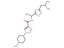 1-(cis-4-aminocyclohexyl)-N-[1-(3-isobutyl-1,2,4-oxadiazol-5-yl)ethyl]-1H-1,2,3-triazole-4-carboxamide