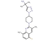 (1-{1-[1-(5-fluoro-3,8-dimethylquinolin-2-yl)piperidin-4-yl]-1H-1,2,3-triazol-4-yl}-1-methylethyl)amine