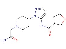 N-{1-[1-(2-amino-2-oxoethyl)piperidin-4-yl]-1H-pyrazol-5-yl}tetrahydrofuran-3-carboxamide