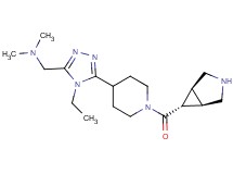 1-(5-{1-[(1R*,5S*,6r)-3-azabicyclo[3.1.0]hex-6-ylcarbonyl]piperidin-4-yl}-4-ethyl-4H-1,2,4-triazol-3-yl)-N,N-dimethylmethanamine