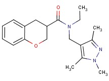 N-ethyl-N-[(1,3,5-trimethyl-1H-pyrazol-4-yl)methyl]chromane-3-carboxamide