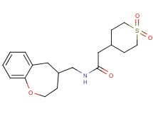 2-(1,1-dioxidotetrahydro-2H-thiopyran-4-yl)-N-(2,3,4,5-tetrahydro-1-benzoxepin-4-ylmethyl)acetamide