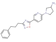 1-{5-[3-(3-phenylpropyl)-1,2,4-oxadiazol-5-yl]pyridin-2-yl}pyrrolidin-3-amine
