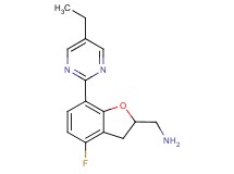 1-[7-(5-ethylpyrimidin-2-yl)-4-fluoro-2,3-dihydro-1-benzofuran-2-yl]methanamine