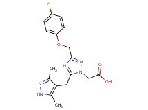 {5-[(3,5-dimethyl-1H-pyrazol-4-yl)methyl]-3-[(4-fluorophenoxy)methyl]-1H-1,2,4-triazol-1-yl}acetic acid