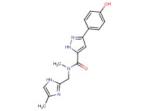 3-(4-hydroxyphenyl)-N-methyl-N-[(4-methyl-1H-imidazol-2-yl)methyl]-1H-pyrazole-5-carboxamide