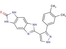 6-[3-(3,4-dimethylphenyl)-1H-pyrazol-4-yl]-3,5-dihydroimidazo[4,5-f]benzimidazol-2(1H)-one