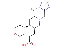 3-{(3R*,4S*)-1-[(1-methyl-1H-imidazol-2-yl)methyl]-4-morpholin-4-ylpiperidin-3-yl}propanoic acid