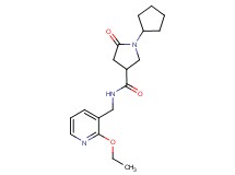 1-cyclopentyl-N-[(2-ethoxy-3-pyridinyl)methyl]-5-oxo-3-pyrrolidinecarboxamide