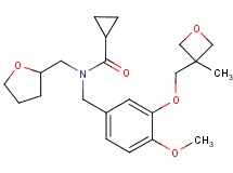 N-{4-methoxy-3-[(3-methyl-3-oxetanyl)methoxy]benzyl}-N-(tetrahydro-2-furanylmethyl)cyclopropanecarboxamide
