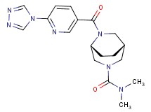 (1R*,5R*)-N,N-dimethyl-6-{[6-(4H-1,2,4-triazol-4-yl)-3-pyridinyl]carbonyl}-3,6-diazabicyclo[3.2.2]nonane-3-carboxamide