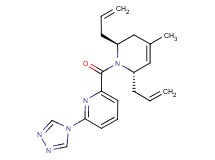 2-{[(2S*,6S*)-2,6-diallyl-4-methyl-3,6-dihydropyridin-1(2H)-yl]carbonyl}-6-(4H-1,2,4-triazol-4-yl)pyridine