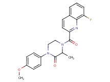 4-[(8-fluoro-2-quinolinyl)carbonyl]-1-(4-methoxyphenyl)-3-methyl-2-piperazinone
