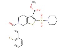 methyl 6-[(2E)-3-(2-fluorophenyl)-2-propenoyl]-2-(1-piperidinylsulfonyl)-4,5,6,7-tetrahydrothieno[2,3-c]pyridine-3-carboxylate
