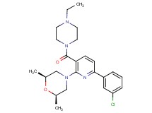 (2R*,6S*)-4-{6-(3-chlorophenyl)-3-[(4-ethyl-1-piperazinyl)carbonyl]-2-pyridinyl}-2,6-dimethylmorpholine