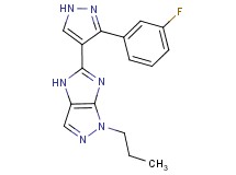 5-[3-(3-fluorophenyl)-1H-pyrazol-4-yl]-1-propyl-1,4-dihydroimidazo[4,5-c]pyrazole