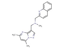1-(5,7-dimethylpyrazolo[1,5-a]pyrimidin-3-yl)-N-methyl-N-(quinolin-2-ylmethyl)methanamine