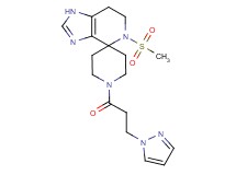 5-(methylsulfonyl)-1'-[3-(1H-pyrazol-1-yl)propanoyl]-1,5,6,7-tetrahydrospiro[imidazo[4,5-c]pyridine-4,4'-piperidine]