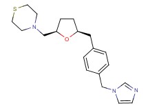 4-({(2R*,5S*)-5-[4-(1H-imidazol-1-ylmethyl)benzyl]tetrahydrofuran-2-yl}methyl)thiomorpholine
