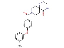 9-[4-(3-methylphenoxy)benzoyl]-1,4,9-triazaspiro[5.5]undecan-5-one