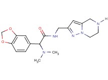 2-(1,3-benzodioxol-5-yl)-2-(dimethylamino)-N-(4,5,6,7-tetrahydropyrazolo[1,5-a]pyrazin-2-ylmethyl)acetamide dihydrochloride