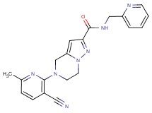 5-(3-cyano-6-methylpyridin-2-yl)-N-(pyridin-2-ylmethyl)-4,5,6,7-tetrahydropyrazolo[1,5-a]pyrazine-2-carboxamide