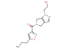 2-[5-[(5-propylisoxazol-3-yl)carbonyl]-5,6-dihydropyrrolo[3,4-c]pyrazol-1(4H)-yl]ethanol