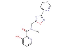 3-hydroxy-N-methyl-N-{[3-(2-pyridinyl)-1,2,4-oxadiazol-5-yl]methyl}-2-pyridinecarboxamide