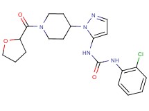 N-(2-chlorophenyl)-N'-{1-[1-(tetrahydro-2-furanylcarbonyl)-4-piperidinyl]-1H-pyrazol-5-yl}urea