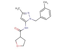 N-[3-methyl-1-(3-methylbenzyl)-1H-pyrazol-5-yl]tetrahydrofuran-3-carboxamide