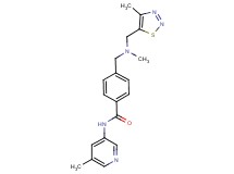 4-({methyl[(4-methyl-1,2,3-thiadiazol-5-yl)methyl]amino}methyl)-N-(5-methylpyridin-3-yl)benzamide