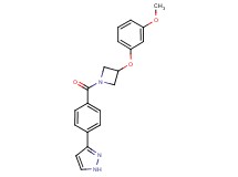 3-(4-{[3-(3-methoxyphenoxy)-1-azetidinyl]carbonyl}phenyl)-1H-pyrazole