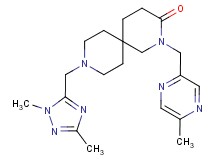 9-[(1,3-dimethyl-1H-1,2,4-triazol-5-yl)methyl]-2-[(5-methylpyrazin-2-yl)methyl]-2,9-diazaspiro[5.5]undecan-3-one
