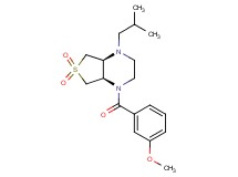 (4aR*,7aS*)-1-isobutyl-4-(3-methoxybenzoyl)octahydrothieno[3,4-b]pyrazine 6,6-dioxide