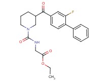 ethyl N-({3-[(2-fluoro-4-biphenylyl)carbonyl]-1-piperidinyl}carbonyl)glycinate
