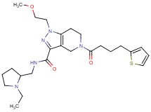 N-[(1-ethyl-2-pyrrolidinyl)methyl]-1-(2-methoxyethyl)-5-[4-(2-thienyl)butanoyl]-4,5,6,7-tetrahydro-1H-pyrazolo[4,3-c]pyridine-3-carboxamide