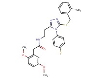 2-(2,5-dimethoxyphenyl)-N-(2-{4-(4-fluorophenyl)-5-[(2-methylbenzyl)thio]-4H-1,2,4-triazol-3-yl}ethyl)acetamide