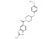 5-{[4-(4-methoxyphenoxy)-1-piperidinyl]carbonyl}-2-methyl-1H-benzimidazole